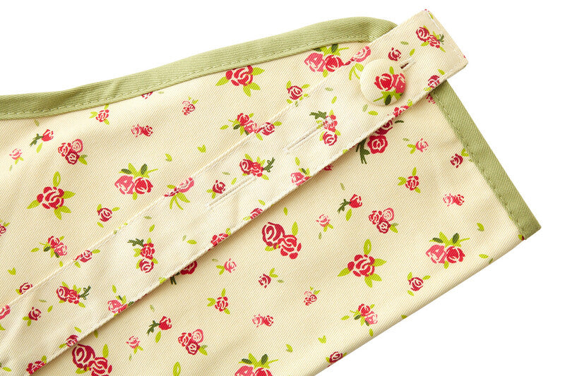 Red Rose Print Apron