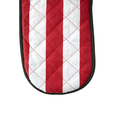 Double Oven Glove with Stripe and Bow Motif