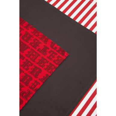 Set of Three Multicolour Tea Towels