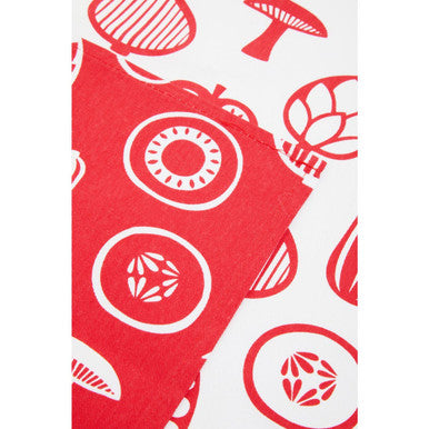 Set of Three Red Tea Towels