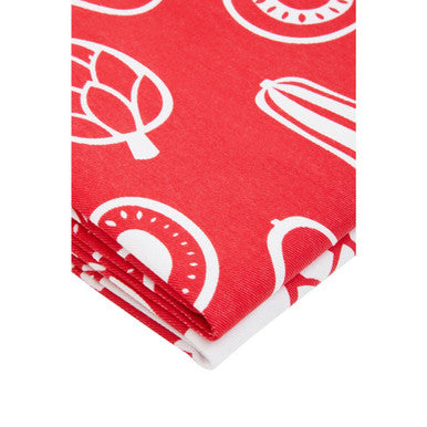 Set of Three Red Tea Towels