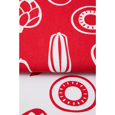 Set of Three Red Tea Towels