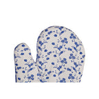 Blue Rose Print Single Oven Glove