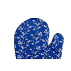 Blue Rose Print Single Oven Glove
