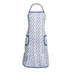 Blue Rose Print Apron