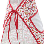 Red Daisy Print Apron