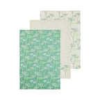 Set of Three Cow Parsley Print Tea Towels
