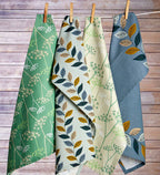 Set of Three Cow Parsley Print Tea Towels