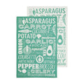 Set of Three Green Tea Towels