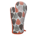 Orange Leaf Print Single Oven Glove