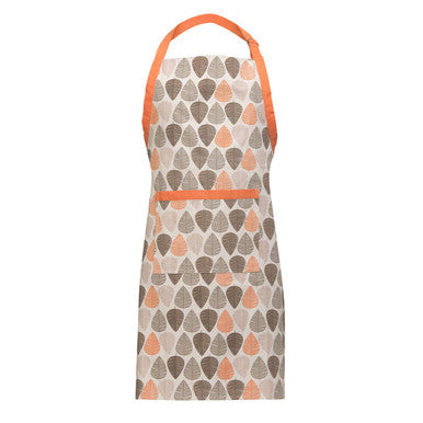 Orange Leaf Print Apron