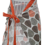 Orange Leaf Print Apron