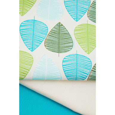 Set of Three Green Leaf Print Tea Towels