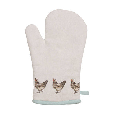 Hen Motif Single Oven Glove