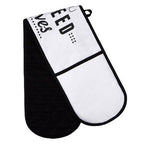 Witty Slogan Double Oven Glove