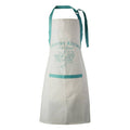White and Teal Apron