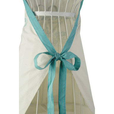 White and Teal Apron