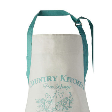 White and Teal Apron