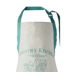 White and Teal Apron