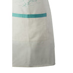 White and Teal Apron
