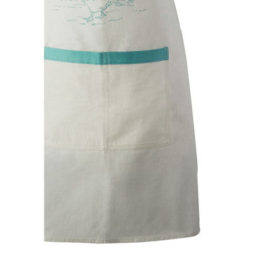 White and Teal Apron