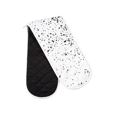 Black Splatter Double Oven Glove