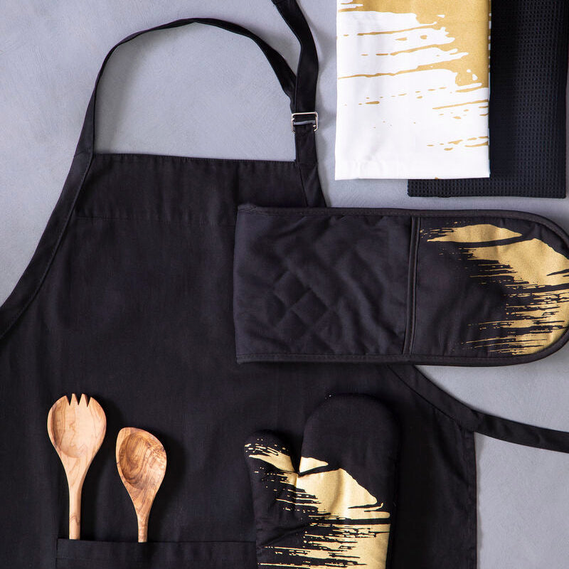 Metallic Motif Double Oven Glove
