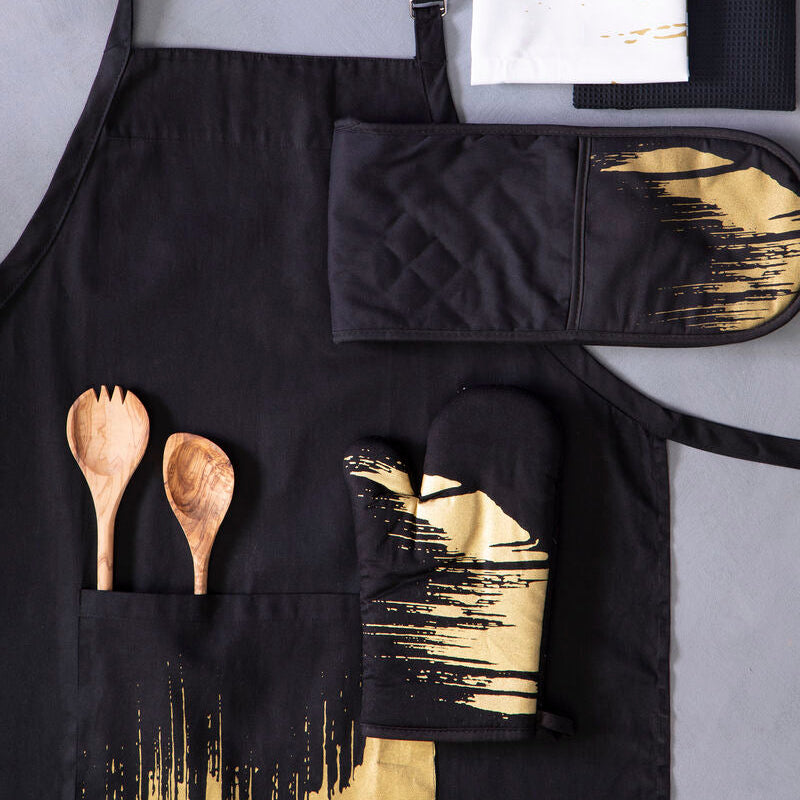 Metallic Motif Single Oven Glove