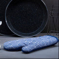 White Blue Single Oven Glove