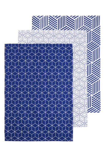 Set of 3 Geometric Print Tea Towels