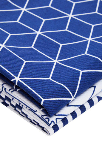 Set of 3 Geometric Print Tea Towels
