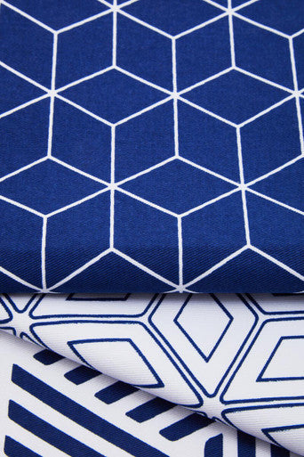Set of 3 Geometric Print Tea Towels