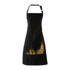 Black Apron with Oversized Pocket