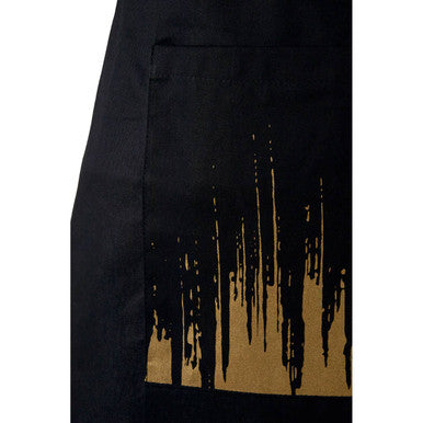 Black Apron with Oversized Pocket