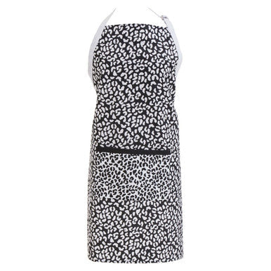 Monochrome Leopard Print Apron