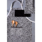 Monochrome Leopard Print Apron