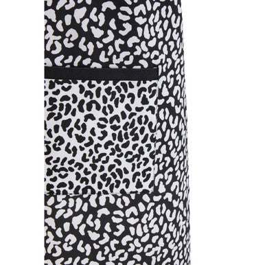 Monochrome Leopard Print Apron