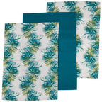 Set of 3 Tropical Print Tea Towels