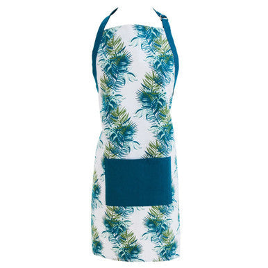 Tropical Leaf Print Apron