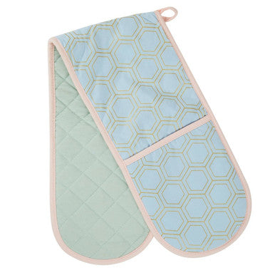 Pastel Print Double Oven Glove