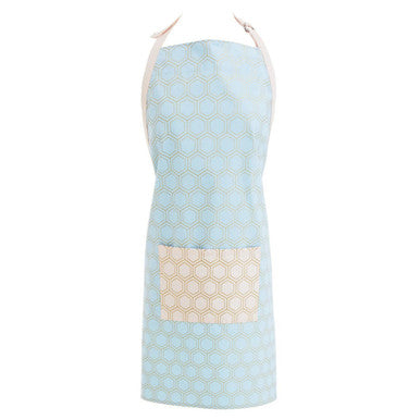Pink and Blue Print Apron