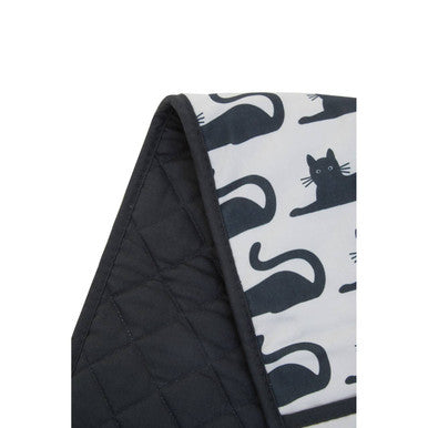 Black Cat Print Double Oven Glove