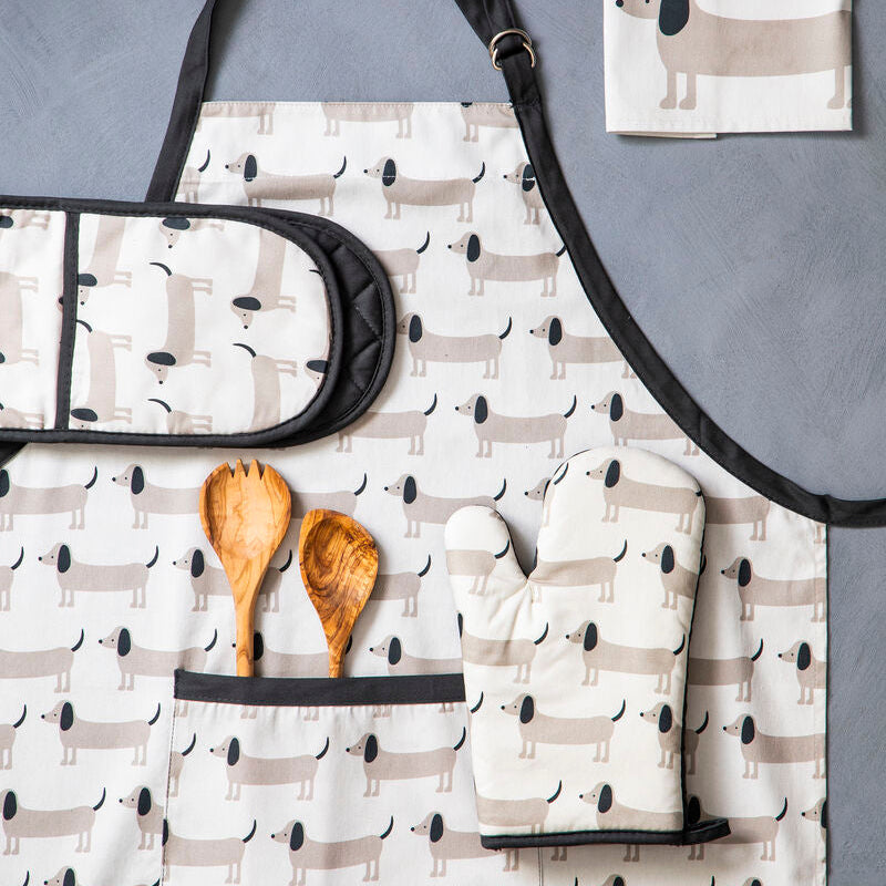 Sausage Dog Print Single Oven Glove