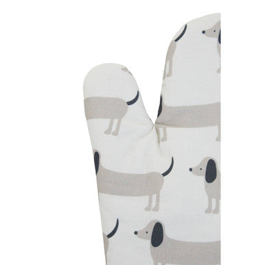 Sausage Dog Print Single Oven Glove
