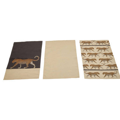 Set of 3 Leopard Print Tea Towels