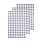 Set of Three Grey and White Cotton Tea Towels