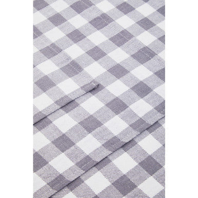 Set of Three Grey and White Cotton Tea Towels