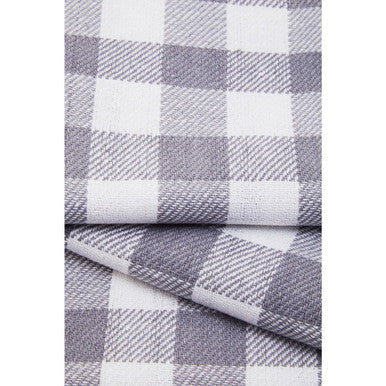 Set of Three Grey and White Cotton Tea Towels