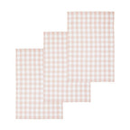 Set of Three Amber and White Tea Towels