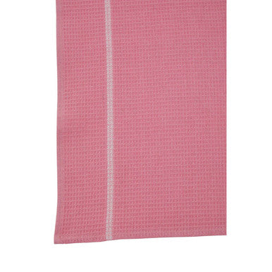 Set of 3 Pink and White Waffle Tea Towels